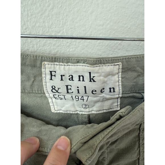 Frank & Eileen Jameson Sage Cotton Flax Blend Joggers Pants Size 2 - Picture 4 of 7